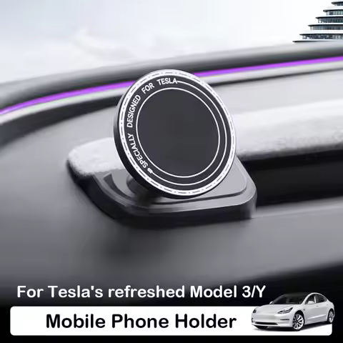 For Tesla Model Y Juniper 2025 Highland 2024 Holder Accessories Phone Traceless Magnetic Mobile Brac