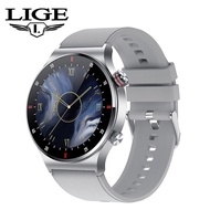 LIGE Original Smart Watch For Men Bluetooth Call Sports Health Monitoring Social Message Weather I67 Waterproof Jam tangan lelaki + Box
