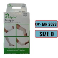 Tubigrip Size D 1m (Beige) – Elastic Bandage for Sprains, Strains & Joint Support