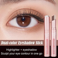 Two-tone Cream Eyeshadow Stick Brightener Eyeshadow High Stick Pencil Pen Eye Pigmented Crayon J7t2