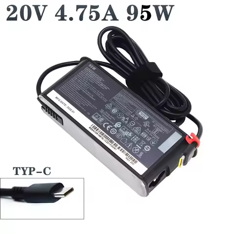 95W 20V 4.75A USB-C TYPE C Replacement AC Laptop Charger Adapter For Lenovo ThinkPad Y740S Y9000X X1