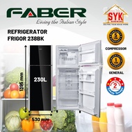 SYK Free Shipping Faber Refrigerator FRIGOR 238BK 268BK 308BK Fridge 2 Door Refrigerator 2 Door Peti Sejuk 2 Pintu