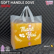Plastik Bento 4 Sekat isi 50 Kantong Dove muat Box Nasi 18x18 + Dus Snack Ultah Syukuran Ulang Tahun