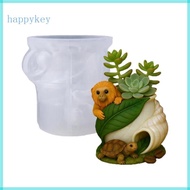 HAP Creative Tortoise Monkey Silicone Flowerpot Mold For Resin Home Decoration