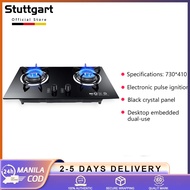 Gas stove double burner Gas stove burner Built in burner gas stove Stove 2 burner Double burner gas stove downwind firepower Liquefied gas stove Desktop stove Household Apply to Liquefied gas