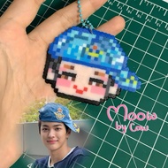 Cortis keychain | Cortis plastic ironing bead keychain | @moowbycow