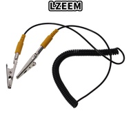 LZEEM Coiled Cord, Black 2mm Anti-Static ESD Grounding Cable, Male-to-Female 180cm / 71" Polyurethan