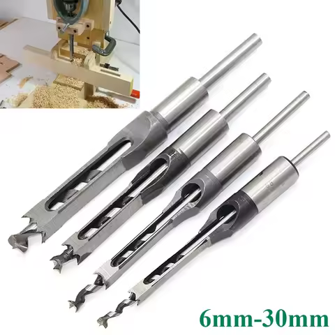 6mm~30mm HSS Twist Drill Bits Woodworking Drill Tools Kit Set Square Auger Mortising Chisel Drill Se