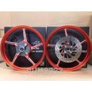 Aji Racing RS150 FG 511 Forging Sport Rim w/ Disc Plate ( 100% Original ) Ready Stock ORANGE