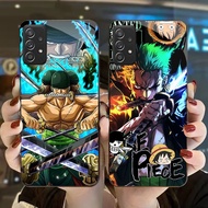 DK-81 Zoro ONE PIECE Casing GLASS soft frame black Samsung A32 A56 A52S A53 A13 A52 A26 A73 A33 A72 
