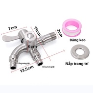 MOMIAN | Vòi Nước Bền 304 Thép Không Gỉ Đơn Lạnh Mở Nhanh Treo Tường dn15-20mm