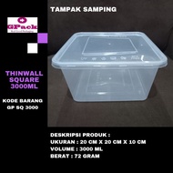 THINWALL SQUARE 3000 ML/SQUARE 3000 ML/ FOOD CONTAINER GP-SQ3000