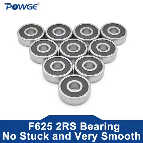 POWGE VORON 625-2RS Bearing 5*16*5 mm ABEC-7 No Flanged Miniature F625 RS Ball Bearings F625RS For M