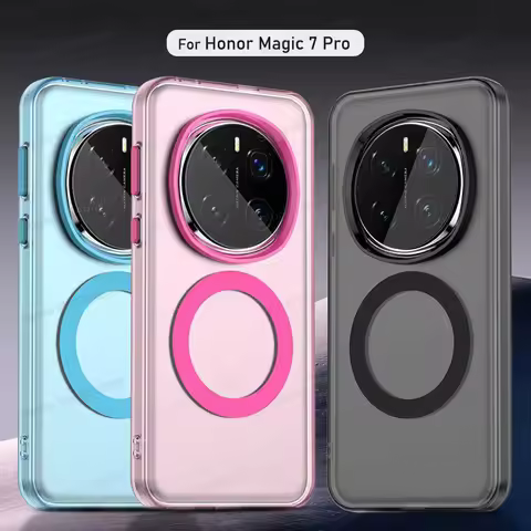 Funda For Honor Magic 7 Lite Candy Color Magnetic Translucent Phone Case For Honor Magic 7 Pro Cover