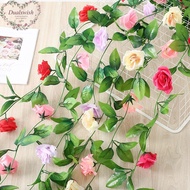 Dualswish 2.45M 9 FLowers Artificial Flowers Roses Vines Artificial Flowers Vines Air Conditioning P