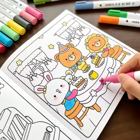 24 Vivid Animal Pattern Coloring Art Books Decompression Art Books Perfect Art Gifts Suitable for Te