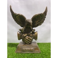 Bronze eagle statue
