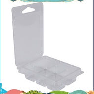 100 Packs Wax Melt Clamshells Molds Square, 6 Cavity Clear Plastic Cube Tray for Candle-Making & Soa