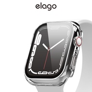 elago Clear Shield Case Compatible with iWatch 9/8/7, Compatible with iWatch 45mm 41mm Full Protection (Hard PC + Tempered Glass Material), Full Acess to Screen, Charge Directly