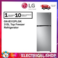{FREE SHIPPING} LG 315L Top Freezer 2 Door Fridge finish with Door Cooling GN-B312PLGK Multi Air Flow &amp; Smart Inverter Compressor GNB312PLGK Refrigerator (Platinum Silver) Peti Sejuk