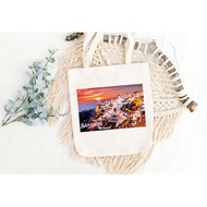 SANTORINI GREECE DESIGN TOTE BAG SOUVENIR