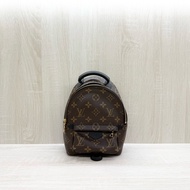 LV原花拼黑色皮革Palm Springs Mini小書包M44873