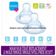 MAM SILK TEAT REPLACEMENT || SIZE 0m+/1hole | SIZE 2m+/2hole | SIZE 4m+/3hole | SIZE 4m+/Spill Free 