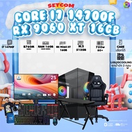 SETCOMBO ครบจบพร้อมเล่น BUY 1 FREE 7 / BONMECOM2 คอมประกอบ / CPU i7 14700F / RX 9060 XT 16GB / Case