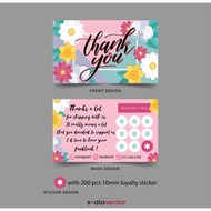 LC02 Loyalty card and sticker set / thank you card / business card