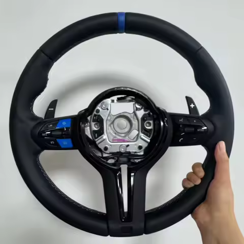 Steering Wheel For BMW M Series F10 F11 F15 F16 F20 F30 F31 F32 F36 E70 E71 E84 E87 Leather Upgrade 