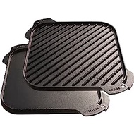 Lodge LSRG3 Cast Iron Single-Burner Reversible Grill/Griddle, 10.5-inch Black
