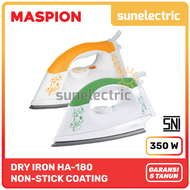 Maspion MSP HA-180 Setrika / Gosokan Listrik 350 Watt Non-Stick Coating Sole Plate HA180 / HA180