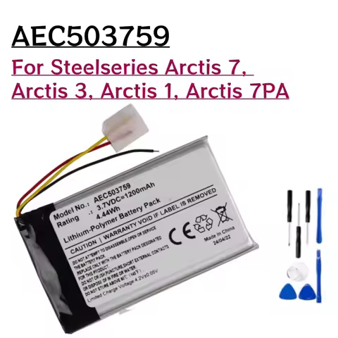 AEC503759 Replacement Li-ion Battery 1100mAh 3.7V For SteelSeries Arctis 1 3 7 7P Wireless Gaming He