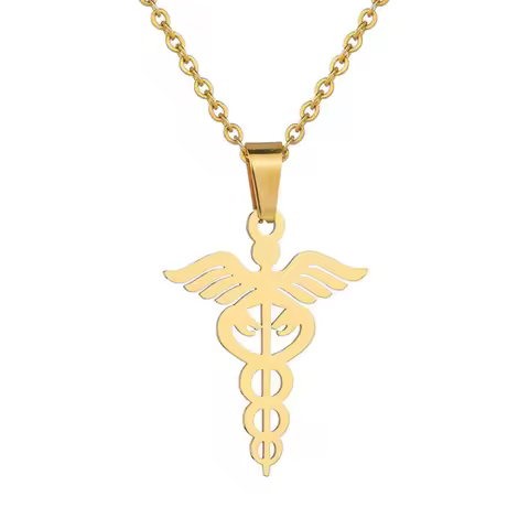 exquisite stainless steel Caduceus Pendant of Health Necklace of God Hermes jewelry Christma gift gi