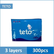 【NEW】TETO Bamboo Tissue 3 layers of 100 pulls =300Pcs Soft Facial Tisu