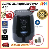 Riino Rapid Air Fryer XL Oil-free Aerodynamic Multifunctional Frying Kitchen Cooker (4L) (With Free 