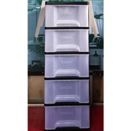 Drawer 5tier plastic cabinat /Almari baju /Almari dapur /DIY wardrobe /Bekas plastik /Rack kitchen /Rak Baju/Storage box