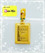 916 GOLD BAR CHARM PENDANT/LOKET GOLD BAR CHARM EMAS 916-10LD838