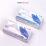 Iconic Medicare 3.5g Nitrile Powder Free Examination Gloves Medical Grade (100 Pcs/Box)