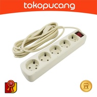 Stop Kontak + 5 METER CABLE 5M ELECTRICAL PLUG OUTLET Extension Plug Extension Wire