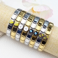 Italian Modular Bracelet Car Logo Bracelet DIY Stretch Bracelet Strap Italy charms