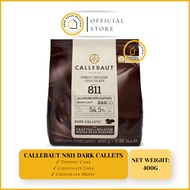 CALLEBAUT FINEST BELGIAN CHOCOLATE/ 811 DARK CALLETS/ 823 MILK CALLETS/ W2 WHITE CALLETS 400G 2.5KG