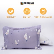 Cặp vỏ gối nằm chần bông K-Bedding by Everon chất vải CoolFlex (thun lạnh) mềm mát KCSP (1 cặp)