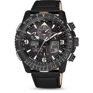 [Powermatic] Citizen JY8085-14H Eco-Drive PROMASTER Black Leather Divers 200M Men's Watch