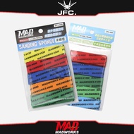 MADWORKS 2MM SANDING SPONGE COMBO PACK - 4 EACH [ 320  400  600  800  1000  1500  3000 GRITS]