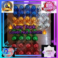 LOSERI PREMIUM Truck/Lori Cover Nut Lori Nat VOLVO SCANIA HINO ISUZU 28mm-41mm Wheel Tayar Nut Cover