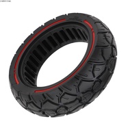 CHERRY3WK Scooter Solid Tire, Red Line 10in Electric Scooter Replacement Wheel, Durable 80/65‑6.5 So