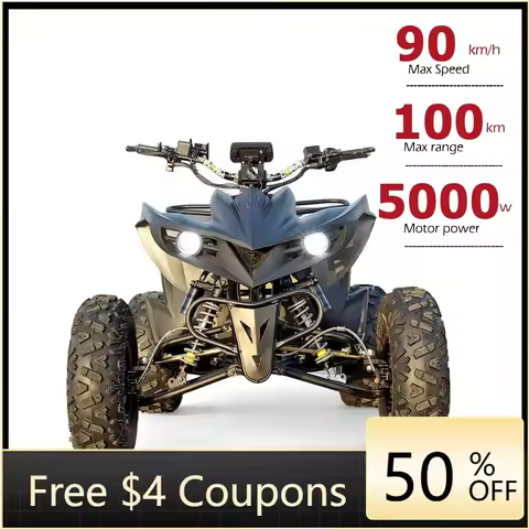 Rs 5000W Powerful 4-Wheel Electric Sport 4WD Electric Quad Motorcycle 72v with QS Engine