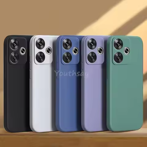 For Xiaomi Poco F6 Case Poco F6 Cover Liquid Silicone Plain TPU Anti-drop Matte Phone Protector Cove