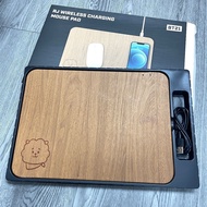 🙆🏻‍♀️搬舖清遷優惠～🙆🏻 🈶現貨 #BT21代購 US🇺🇸  美國限定 BT21 WOOD-LIKE MOUSEPAD + WIRELESS CHARGER 仿木無線充電滑鼠墊🔋 《下單前請先觀看